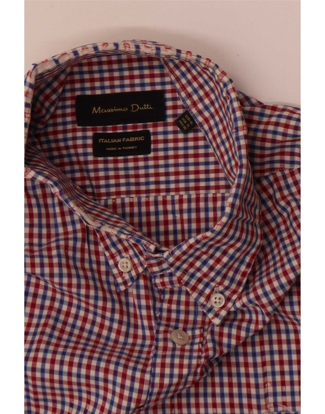 Massimo Dutti Ανδρικό πουκάμισο XL Πολύχρωμο Gingham