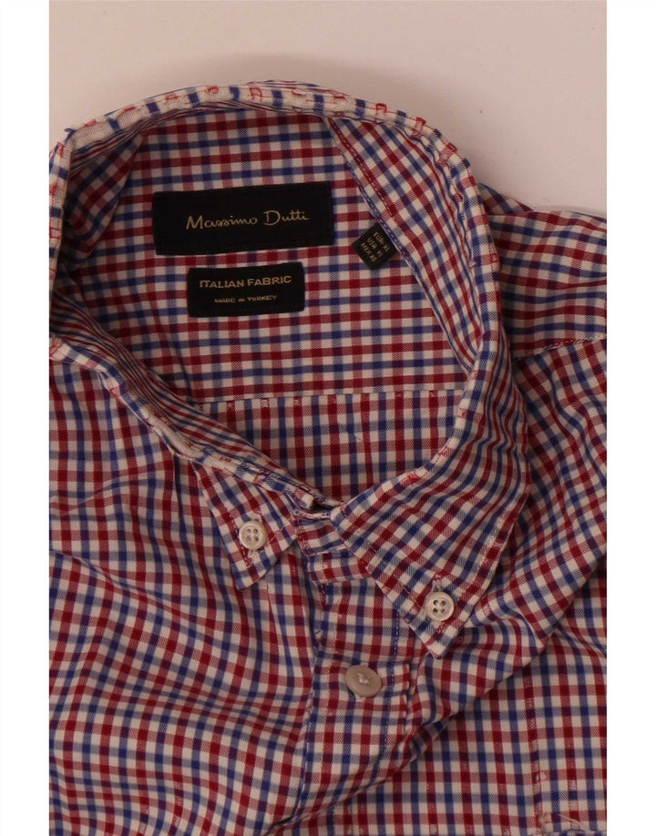 Massimo Dutti Ανδρικό πουκάμισο XL Πολύχρωμο Gingham