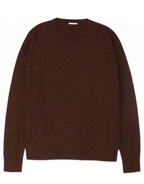 Ανδρικό πουλόβερ Zara Crew Neck Jumper XL καφέ βισκόζη