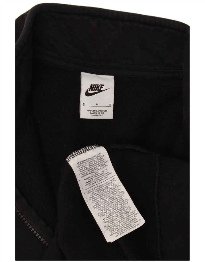Ανδρικό φούτερ Nike με φερμουάρ, μεσαίο, μαύρο βαμβακερό