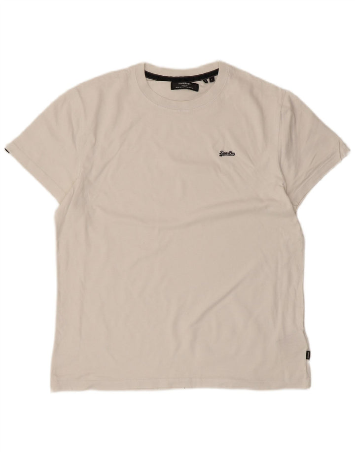 Ανδρικό μπλουζάκι Superdry Top μεγάλο λευκό βαμβακερό