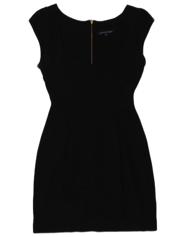 French Connection Womens Sheath Dress UK 12 Medium Black Viscose