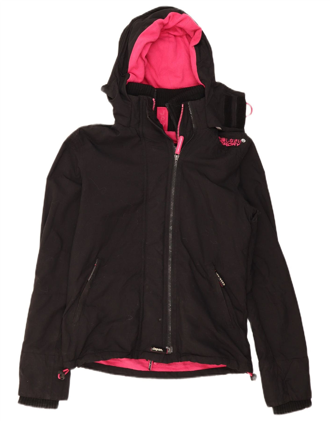 Superdry Γυναικείο Windcheater Oversized Windbreaker Jacket UK 6 XS Μαύρο
