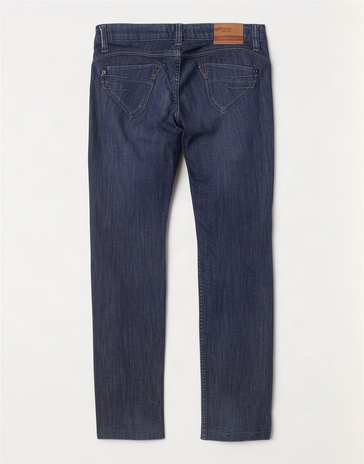Gas Γυναικείο Slim Jeans W27 L33 Navy Blue Cotton