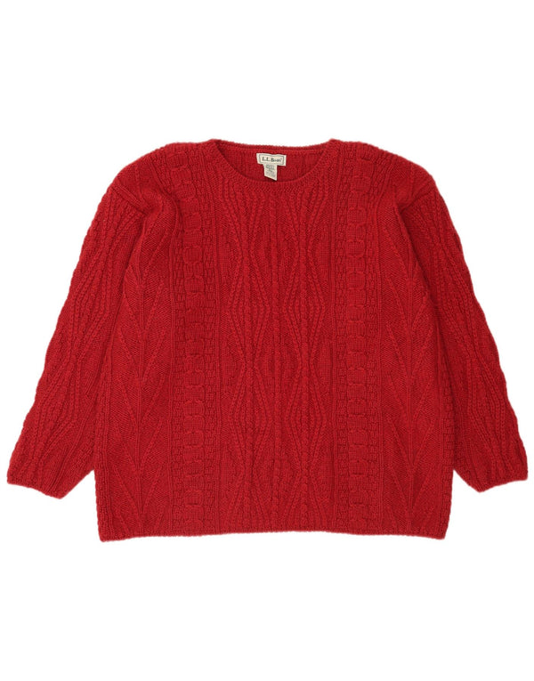 Γυναικείο πουλόβερ L.L.Bean Crew Neck Jumper UK 18 XL Red Wool