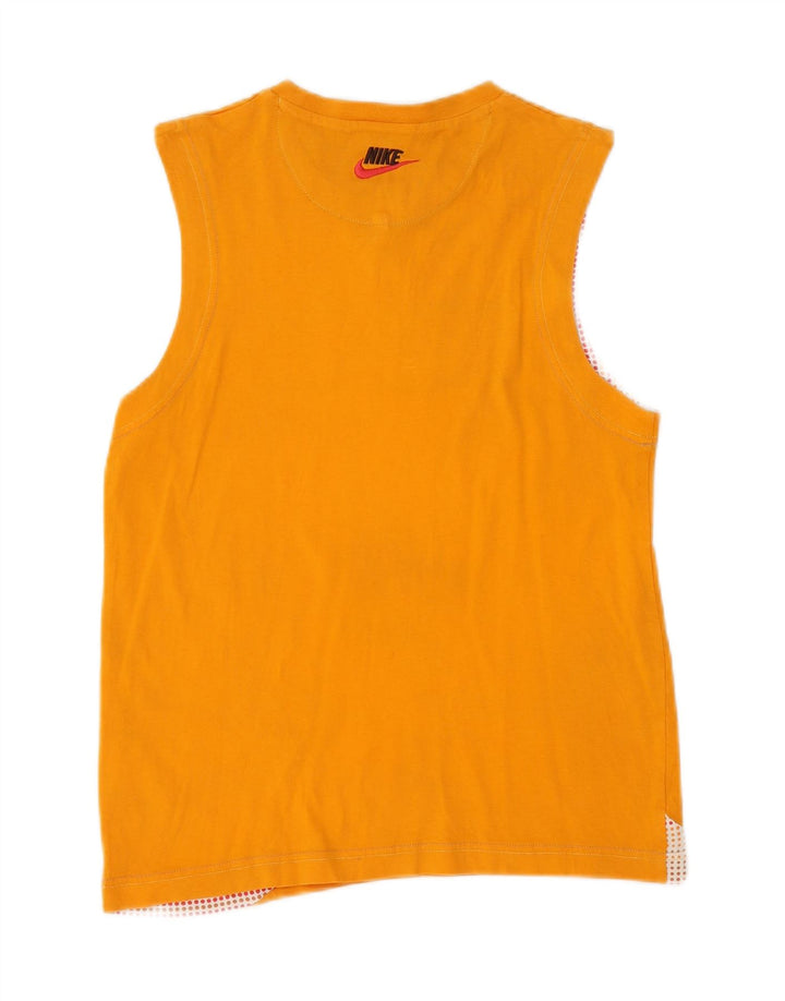 NIKE Boys Graphic Vest Top 12-13 Years Large  Orange Cotton Vintage Nike and Second-Hand Nike from Messina Hembry 