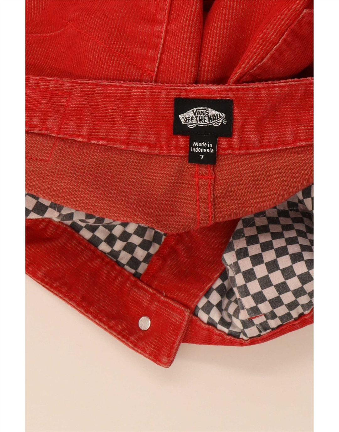 Vans Γυναικείο Skinny Κοτλέ παντελόνι US 7 Medium W32 L33 Red Polyester