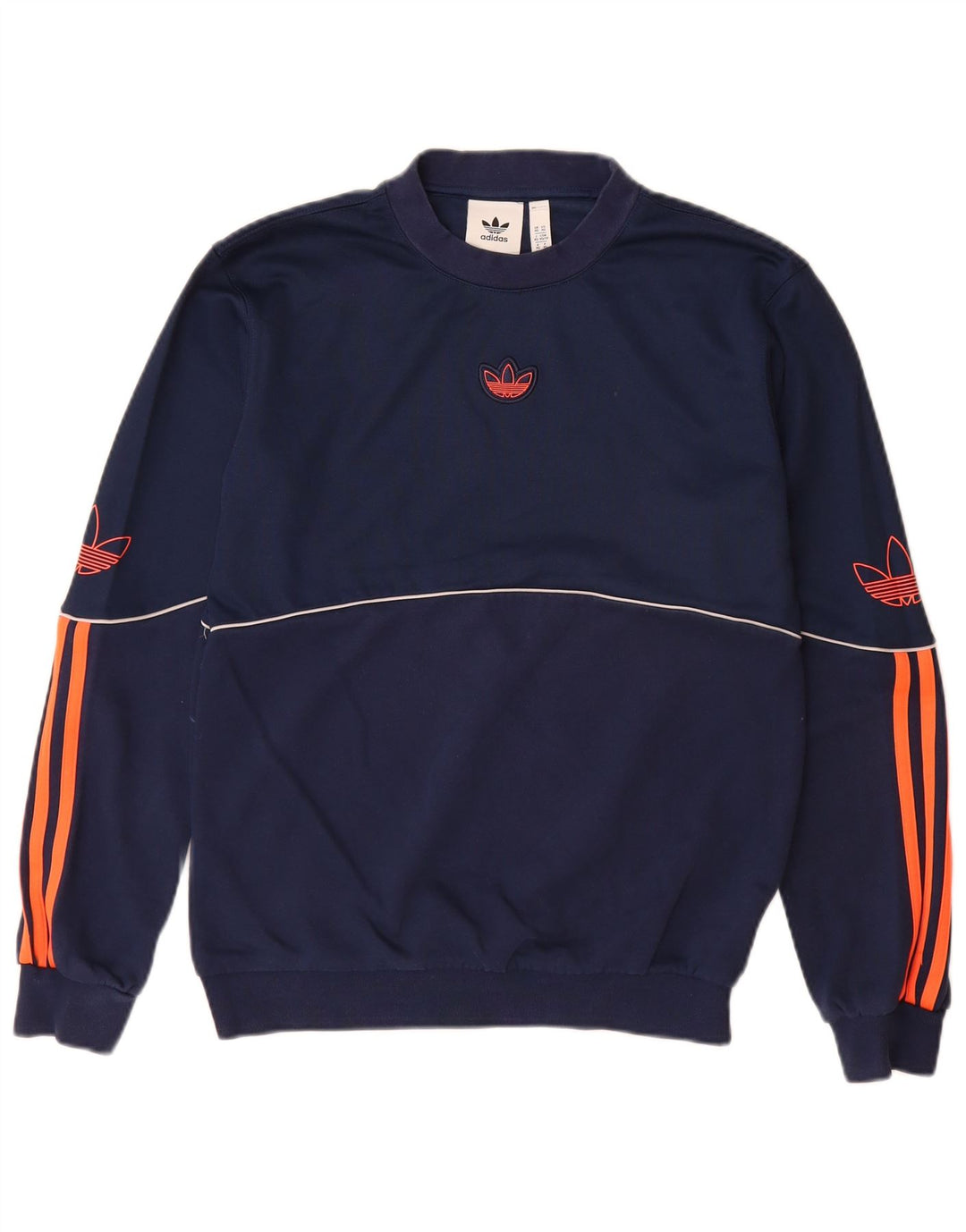 Ανδρικό γραφικό φούτερ ADIDAS Jumper XS Navy Blue Cotton