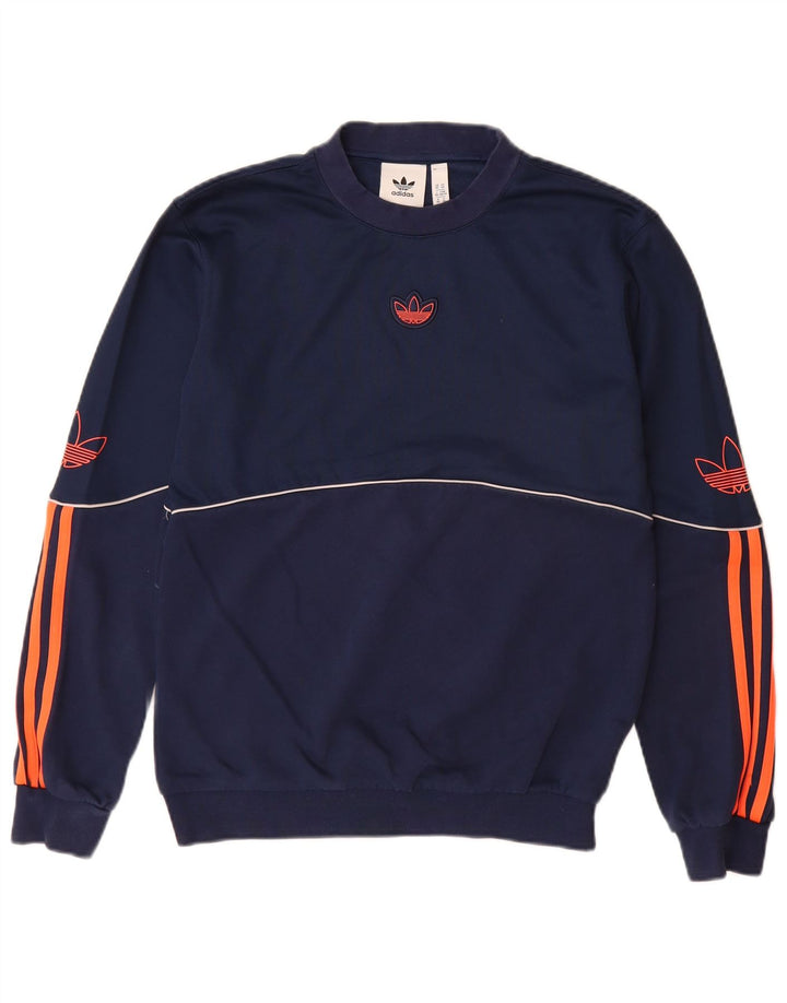 Ανδρικό γραφικό φούτερ ADIDAS Jumper XS Navy Blue Cotton