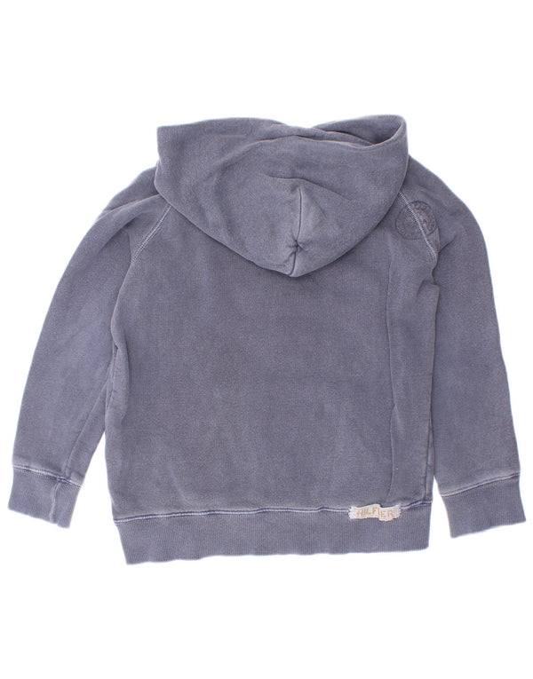 Tommy Hilfiger Boys Graphic Hoodie Jumper 4-5 Years Blue Cotton