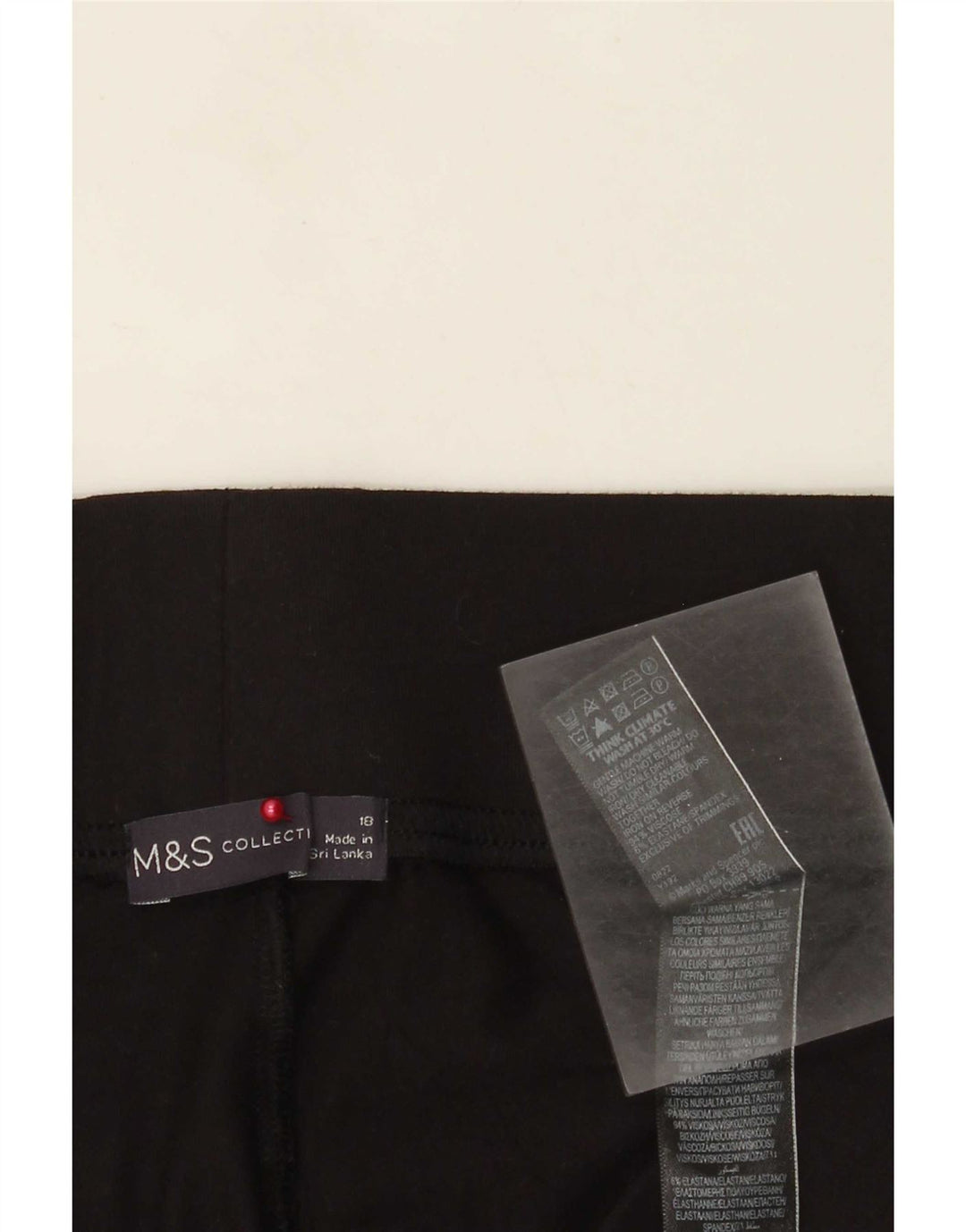 Marks & Spencer Γυναικεία Κολάν UK 18 XL Μαύρη βισκόζη