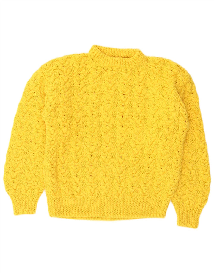 Vintage γυναικείο πουλόβερ με λαιμό χελώνα UK 12 Medium Yellow