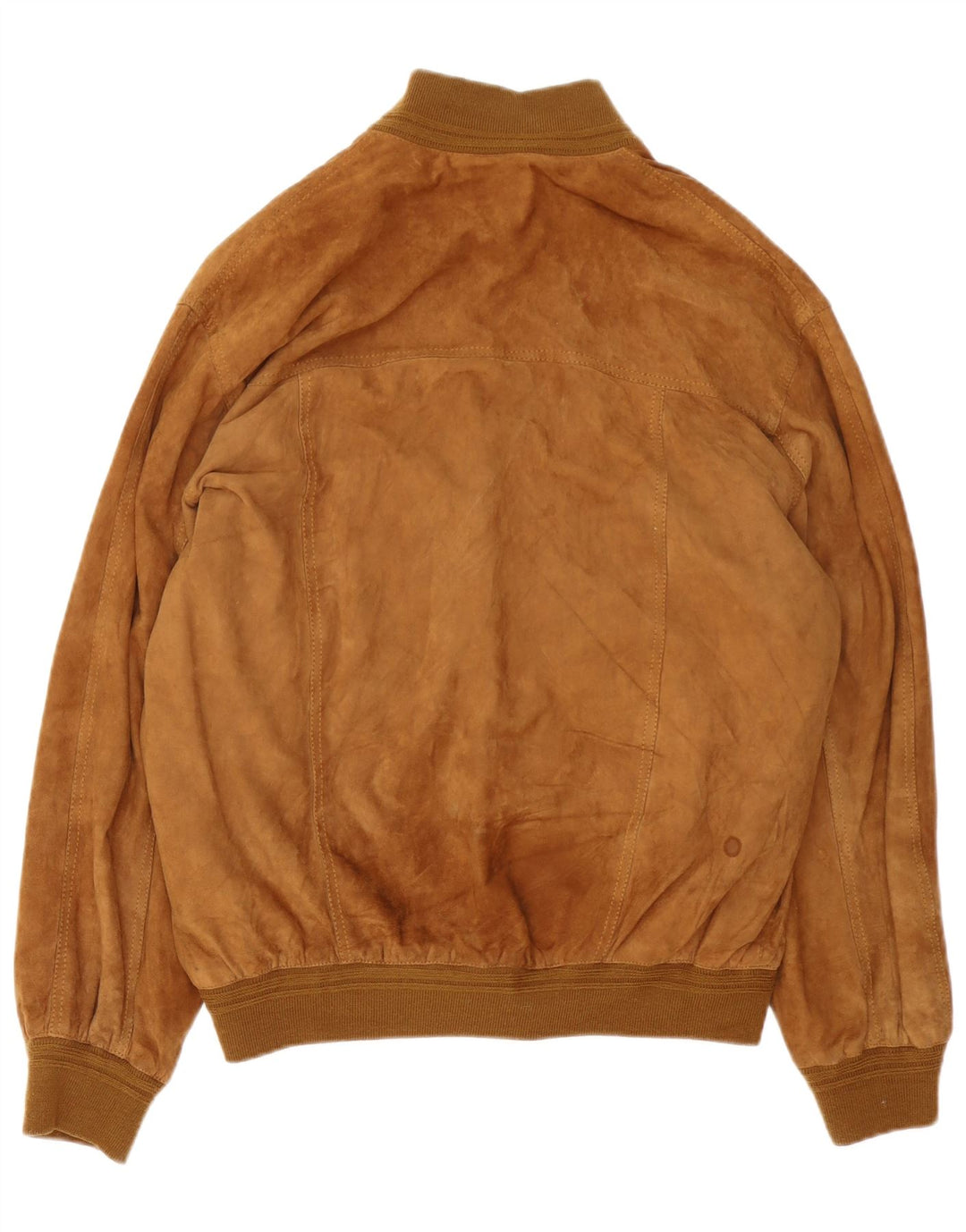 Vintage Ανδρικό Suede Bomber Jacket IT 52 XL Καφέ Δερμάτινο