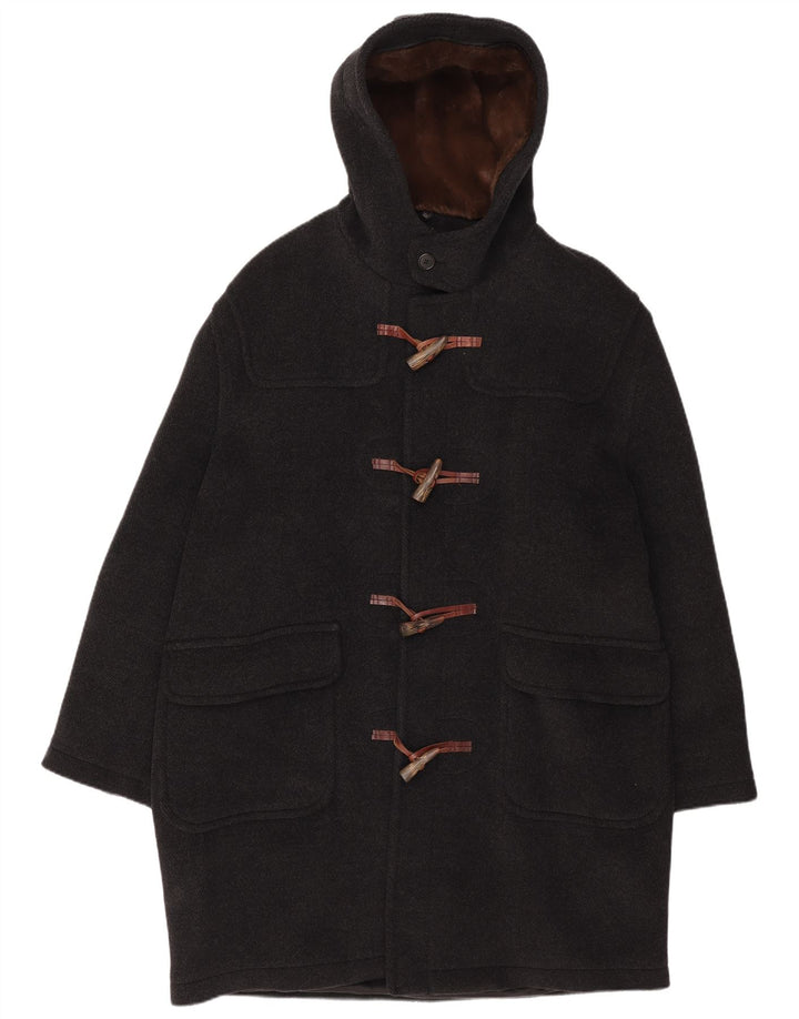 Moorbrook Ανδρικό παλτό Duffle με κουκούλα IT 52 XL Μαύρο μαλλί