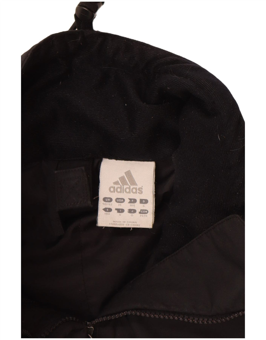 Ανδρικό τζάκετ με κουκούλα Adidas UK 40/42 Medium Black Polyamide