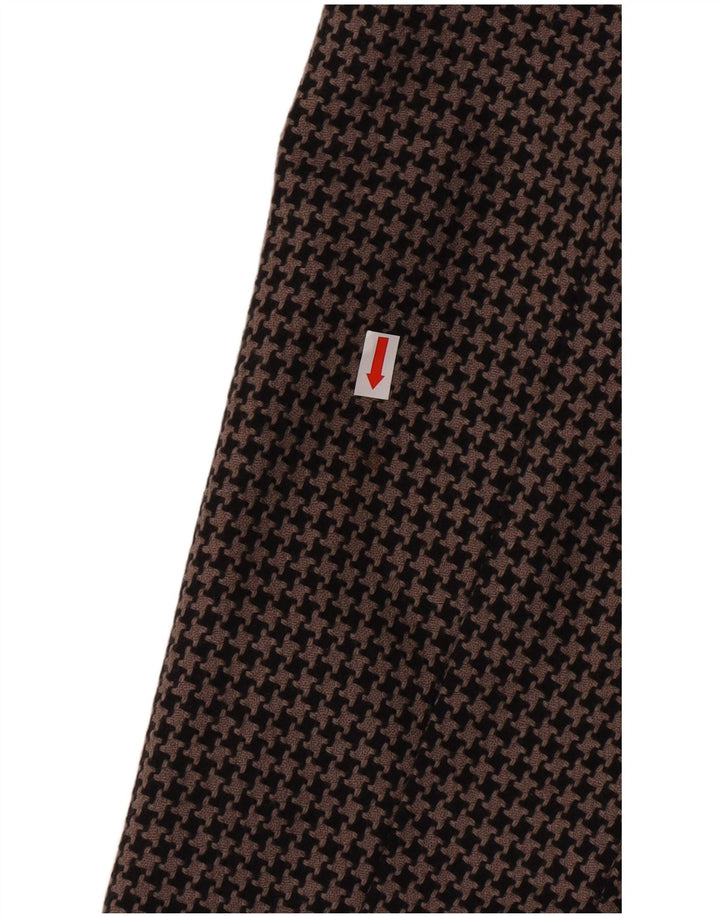 Vintage γυναικεία φούστα 2 τεμαχίων UK 14 Medium W28 Καφέ Houndstooth