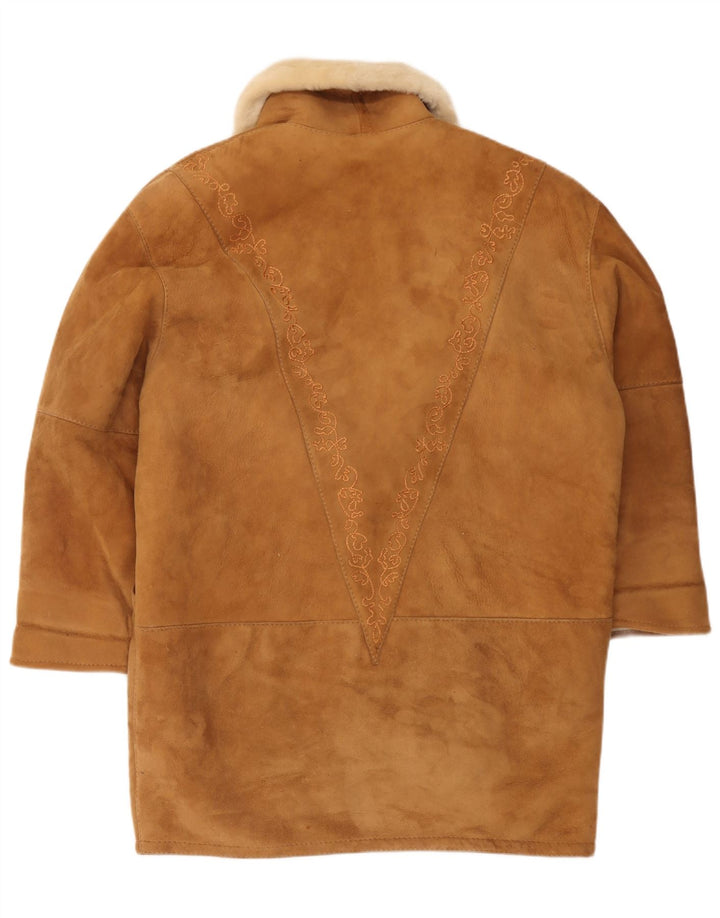 Vintage Γυναικείο Παλτό Shearling Oversized IT 44 Medium Brown Shearling
