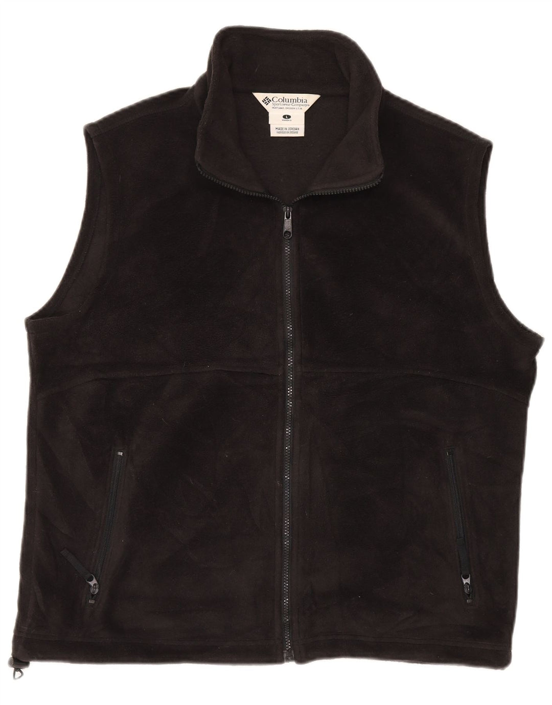 COLUMBIA Γυναικείο Fleece Gilet UK 16 Μεγάλος Μαύρος Πολυεστέρας