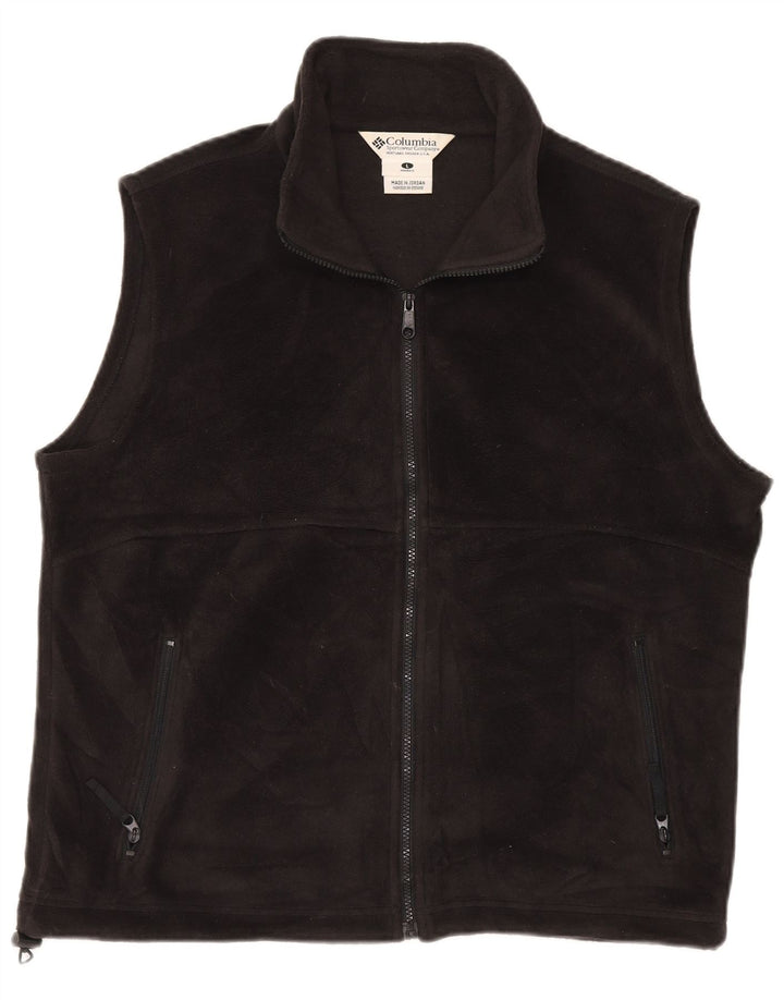 COLUMBIA Γυναικείο Fleece Gilet UK 16 Μεγάλος Μαύρος Πολυεστέρας