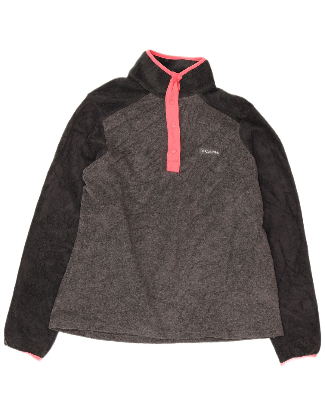 Columbia γυναικείο μπλουζάκι με λαιμό Fleece UK 14 Medium Grey Colourblock