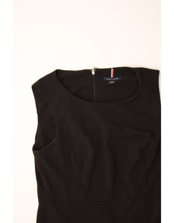 TOMMY HILFIGER Womens Sleeveless A-Line Dress US 12 Large Black Polyester Vintage Tommy Hilfiger and Second-Hand Tommy Hilfiger from Messina Hembry 