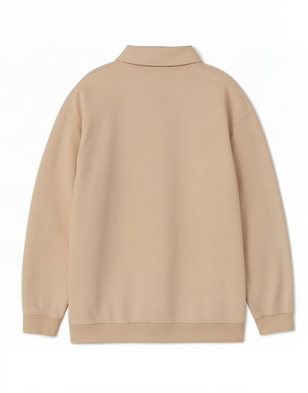 Zara Γυναικείο φούτερ Polo με λαιμόκοψη Jumper UK 14 Medium Beige