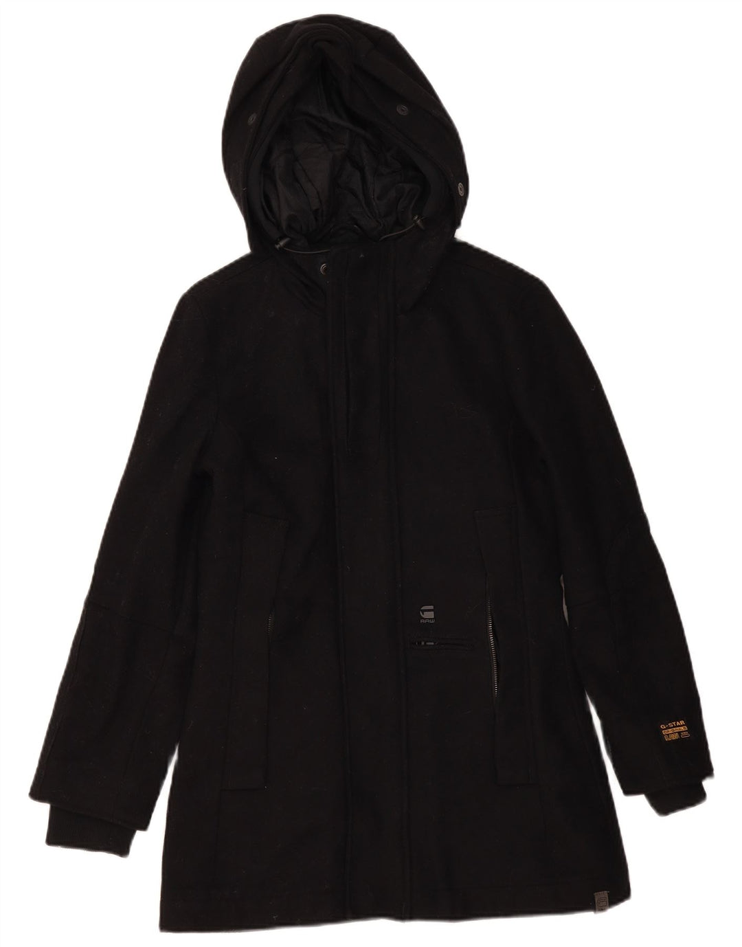 G-STAR Γυναικείο μπουφάν Parka με κουκούλα UK 10 Small Black Wool