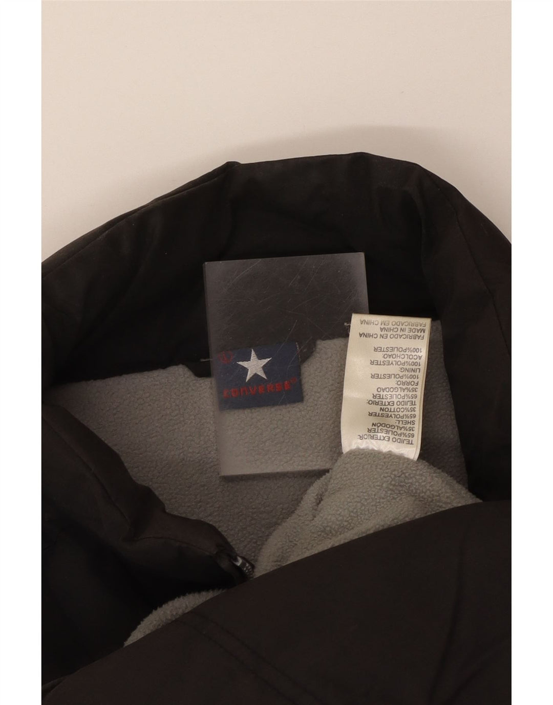 Converse Mens Graphic Padded Gilet UK 40 Large Navy Blue Polyester