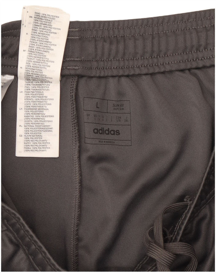 Ανδρική φόρμα Adidas Slim Fit Παντελόνι Joggers Μεγάλο Γκρι Ριγέ