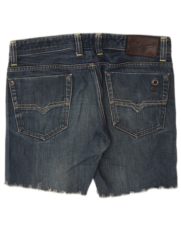 DIESEL Γυναικείο Viker Back Distressed τζιν σορτς W30 μεσαίο μπλε βαμβακερό