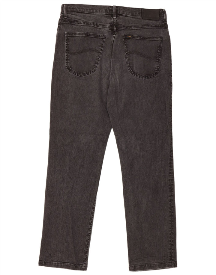 Lee Mens Brooklyn Straight Jeans W34 L30 Μαύρο βαμβακερό