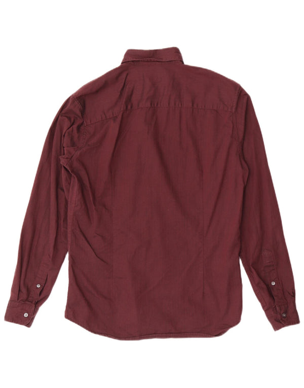 Ανδρικό πουκάμισο Jack & Jones Slim Fit XS Maroon Cotton
