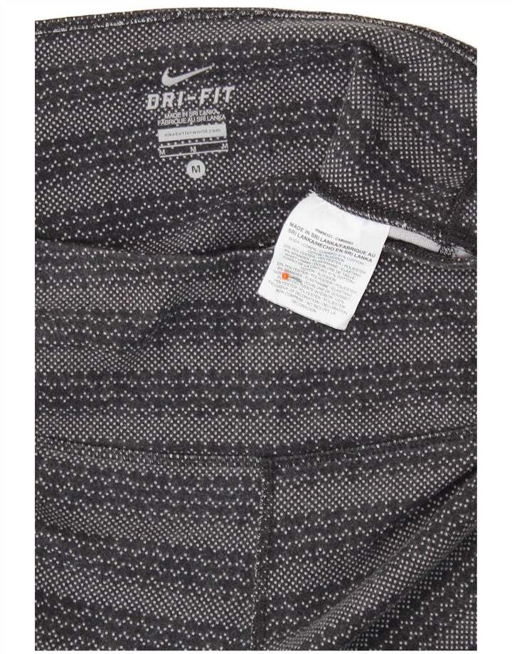 Γυναικείο κολάν Nike Dri Fit UK 12 Γκρι μεσαίο γεωμετρικό βαμβάκι