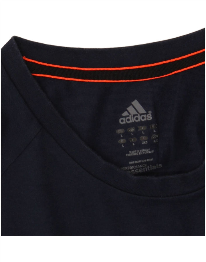 Ανδρικό T-Shirt Climalite ADIDAS Top Large Navy Blue