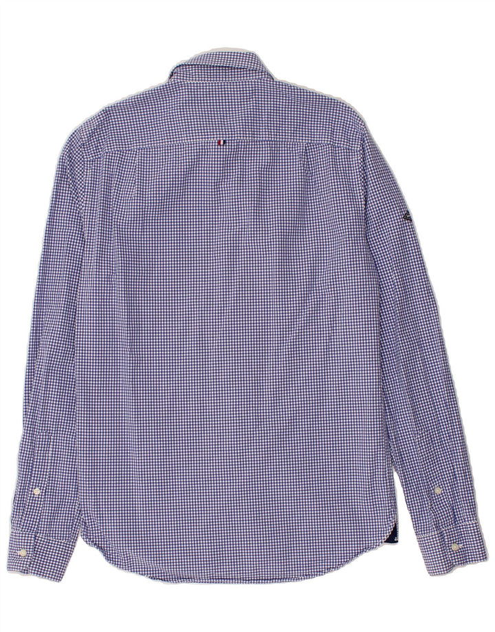 SUPERDRY Mens Modern Classic Fit Shirt Medium Navy Blue Gingham Cotton Vintage Superdry and Second-Hand Superdry from Messina Hembry 