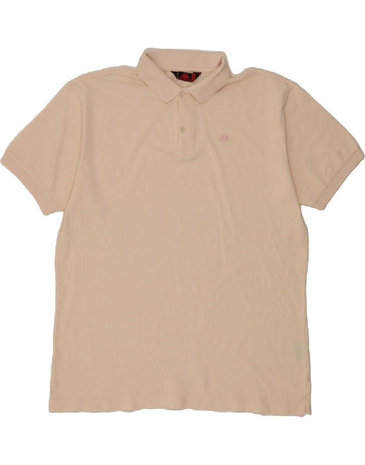 KAPPA Mens Polo Shirt 2XL Beige Cotton Vintage Kappa and Second-Hand Kappa from Messina Hembry 