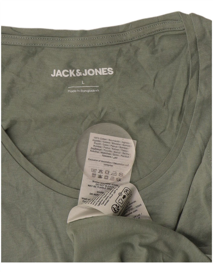 Jack & Jones Ανδρικό Γιλέκο Βαμβακερό μεγάλο χακί
