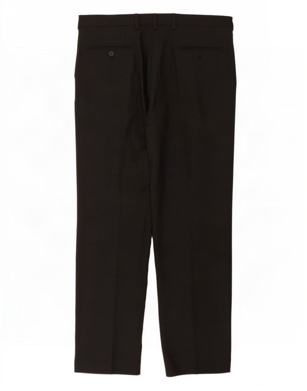 Marks & Spencer Ανδρικό ίσιο παντελόνι W36 L31 Γκρι μαλλί