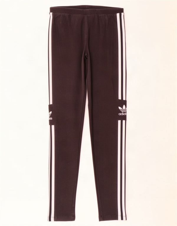 Γυναικεία γραφικά κολάν Adidas UK 12 μεσαίο μαύρο βαμβακερό