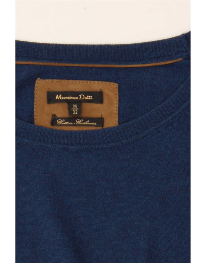 Massimo Dutti Γυναικείο πουλόβερ με λαιμόκαυστο UK 12 Medium Blue