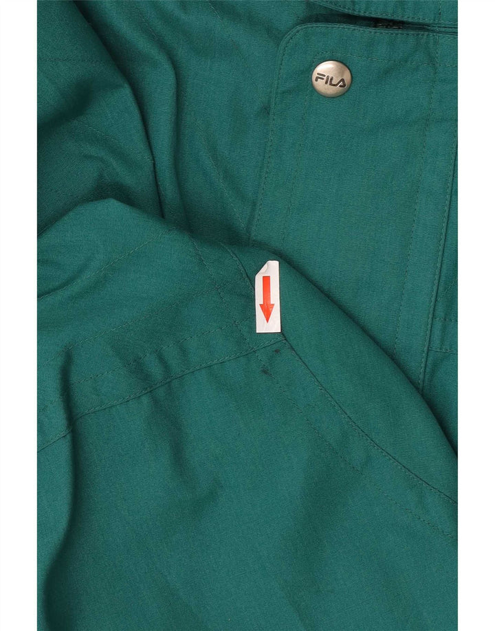 Fila Mens Graphic Hooded Utility Jacket IT 50 Large Green Polyester