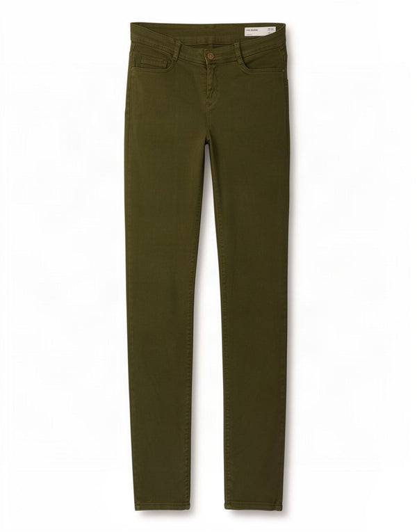 Zara Γυναικεία Trafaluc Skinny Jeans EU 36 XS W26 L31 Χακί βαμβακερό