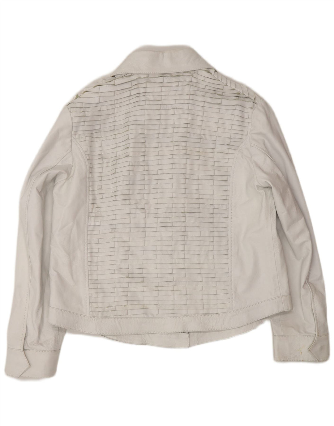 Vintage Γυναικείο Bomber Δερμάτινο Μπουφάν UK 16 Large Grey Leather