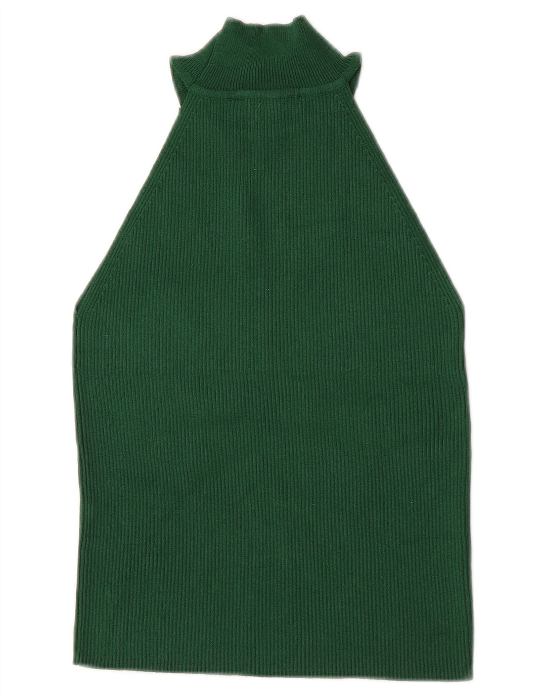 Zara Womens Crop Halter Top UK 8 Small Green