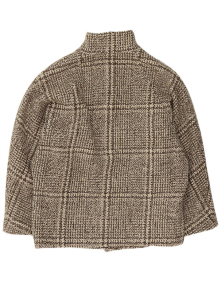 Vintage γυναικείο υπερμεγέθη πανωφόρι UK 16 Large Grey Check