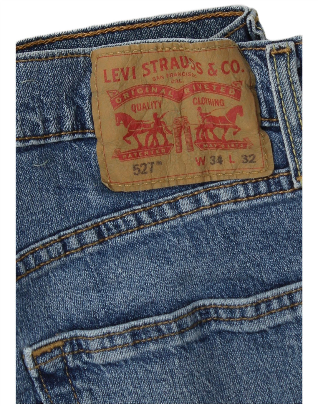LEVI'S Ανδρικό Σορτς Τζιν 527 W34 Μεγάλο Μπλε Βαμβακερό