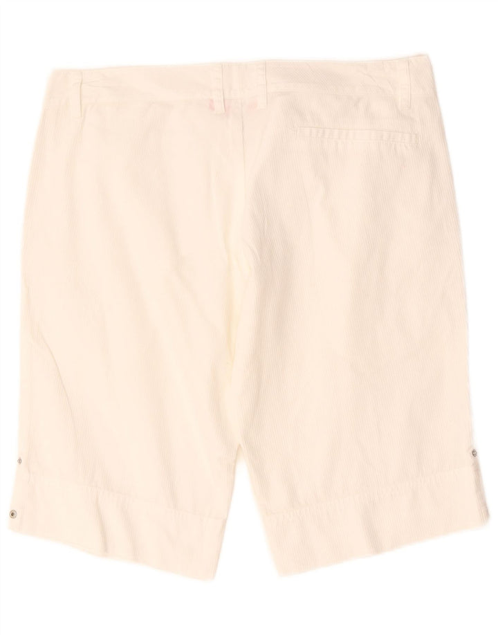 Puma Γυναικείο Casual Σορτς UK 12 Medium W34 White Pinstripe