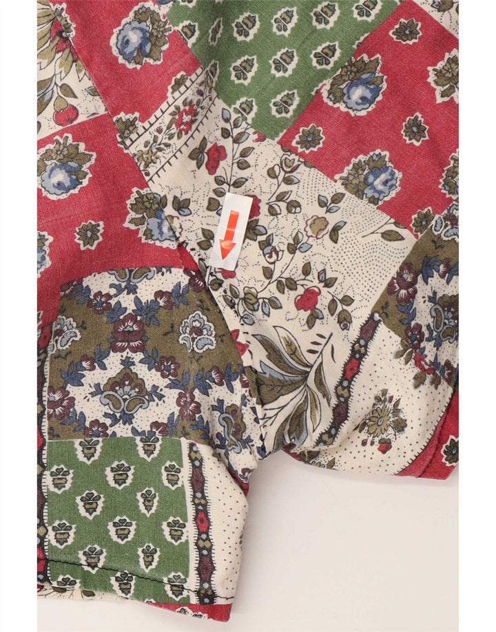 Vintage γυναικείο σορτς UK 14 Medium W30 Πολύχρωμο Patchwork