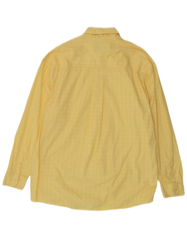 Vintage Ανδρικό Πουκάμισο Μέγεθος 43/44 XL Κίτρινο Γεωμετρικό Βαμβάκι