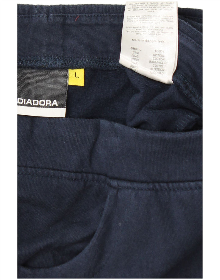 DIADORA Γυναικεία φόρμα παντελόνι UK 14 Large Navy Blue Cotton